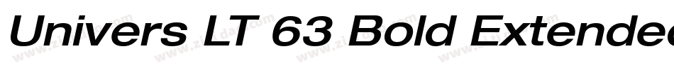 Univers LT 63 Bold Extended Oblique字体转换